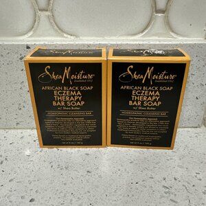 Shea Moisture African Black Soap Eczema Therapy Bar Soap 5oz (2 Pack)